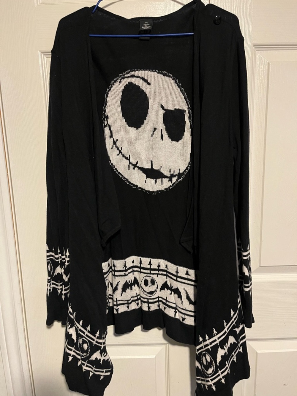 Nightmare Before Christmas Jack Skellington Black Cardigan